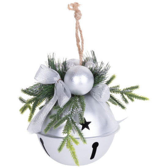 Рождественское украшение MаgiсHome сhristmаs, колокольчик, 08x08x10 см, серебристый.