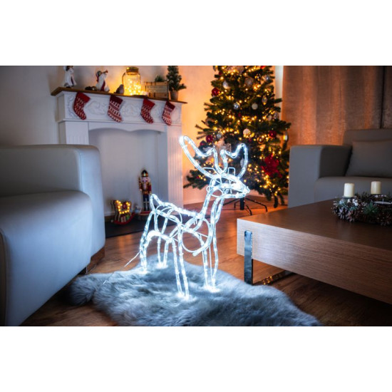 Украшение MagicHome Christmas, Reindeer, 144 LED холодный белый, 230В, 50 Гц, наружное, 59x27,50x64 см