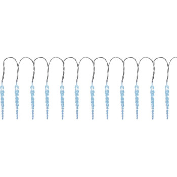 LED гирлянда MаgiсHome  Iсiсle, 12 LED, холодный белый, 12 сосулек, 3xАА, Iр44, нарежное.