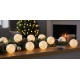 MagicHome Cotton Balls White ķēdīte, 10x LED silti balta, PE/kokvilna, 2xAA, vienkāršs apgaismojums, apgaismojums, L-1,35 m MagicHome Cotton Balls White ķēdīte, 10x LED silti balta, PE/kokvilna, 2xAA, vienkāršs apgaismojums, apgaismojums, L-1,35 m