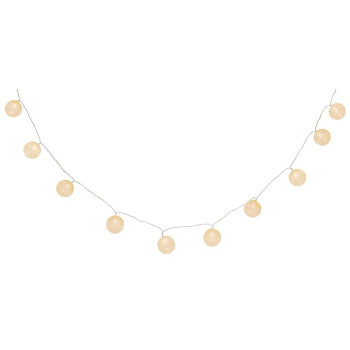 Ватные шарики MagicHome Белая цепочка, 10x светодиодов теплого белого цвета, PE/хлопок, 2xAA, простое освещение, подсветка, L-1,35 м