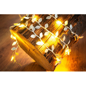 Цепочка MagicHome Christmas Leafdeco, 20x mLED теплый белый, 2xAA, IP 20, внутреннее, освещение, L-1,90 м Цепочка MagicHome Christmas Leafdeco, 20x mLED теплый белый, 2xAA, IP 20, внутреннее, освещение, L-1,90 м