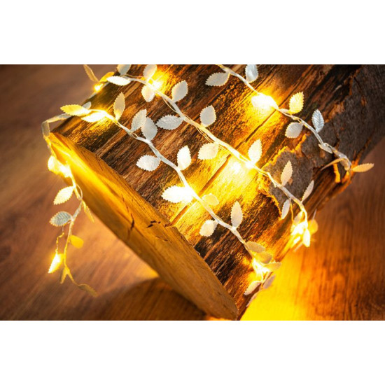 Цепочка MagicHome Christmas Leafdeco, 20x mLED теплый белый, 2xAA, IP 20, внутреннее, освещение, L-1,90 м