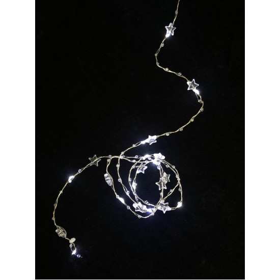 Christmas Light MagicHome Christmas Stardeco CW, 20 m LED cold white, 2xAA, IP20, interior, L-1,9 m