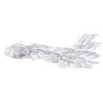 Рождественская фигурка MаgiсHome, Павлин, серебро, 50x20x23 см.