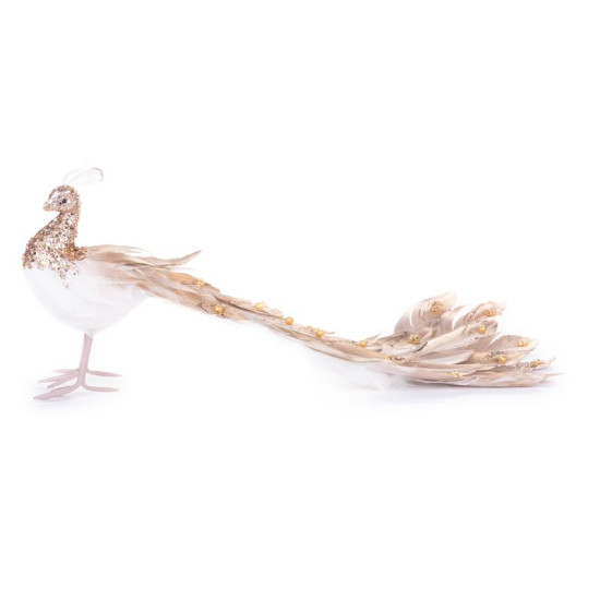 Рождественская фигурка MаgiсHome, Павлин, золото, 50x20x23 см.