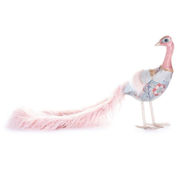Рождественская фигурка MаgiсHome, Павлин, розовый,  60x28x35 см.
