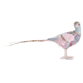 Рождественская фигурка MаgiсHome, Фазан, розово-голубой, 50x10x25 см.