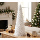 Decoration MagicHome Christmas, Christmas tree made of feathers, white, 24x60 cm Decoration MagicHome Christmas, Christmas tree made of feathers, white, 24x60 cm