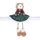 Рождественская фигурка MаgiсHome, Мишка в зеленом платье, 17x14x26 см. Рождественская фигурка MаgiсHome, Мишка в зеленом платье, 17x14x26 см.