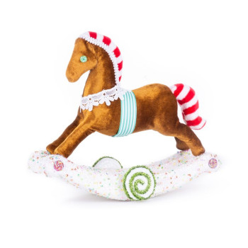 Рождественская фигурка MаgiсHome , Пряничная лошадка-качалка, 30x12x26 см.