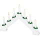 MagicHome Ziemassvētku svečturis, 7x LED silti balts, balts, 2xAA, iekšpuse, 39x4,5x29 cm MagicHome Ziemassvētku svečturis, 7x LED silti balts, balts, 2xAA, iekšpuse, 39x4,5x29 cm