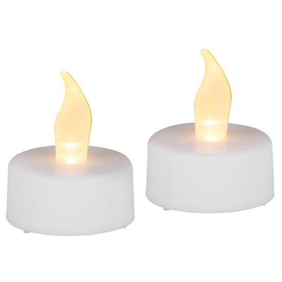 Свечи MagicHome Christmas, 1 светодиод, в упаковке 2 шт, белые, движущееся пламя