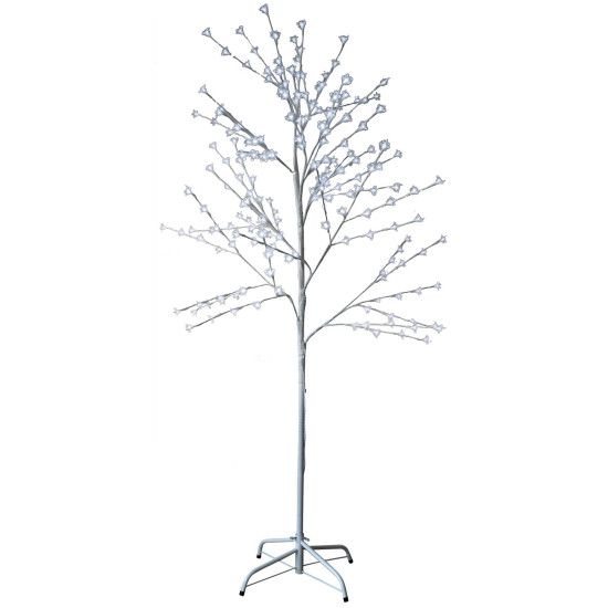 Tree MagicHome Cherry Tree, 180 cm, white, LED cold white, 230 V, IP44, exterior