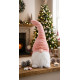 Ziemassvētku rotājumi MagicHome Christmas, Elfs ar īsām kājām, audums, rozā-balts,20x19x58 cm Ziemassvētku rotājumi MagicHome Christmas, Elfs ar īsām kājām, audums, rozā-balts,20x19x58 cm