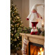 Ziemassvētku rotājumi MagicHome Christmas, Zēns ar ziemeļbrieža ausīm, audums, sarkanbalts, 22x13x57 cm Ziemassvētku rotājumi MagicHome Christmas, Zēns ar ziemeļbrieža ausīm, audums, sarkanbalts, 22x13x57 cm