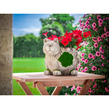 MagicHome dekorācija, Kaķis ar puķu podu, keramika, dabīgs, 30x25,5x26,5 cm MagicHome dekorācija, Kaķis ar puķu podu, keramika, dabīgs, 30x25,5x26,5 cm