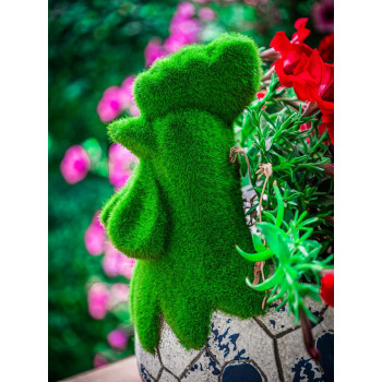 MagicHome dekorācija, Gailis ar puķu podu, zils ornaments, keramika, 34,5x24x30,5 cm MagicHome dekorācija, Gailis ar puķu podu, zils ornaments, keramika, 34,5x24x30,5 cm