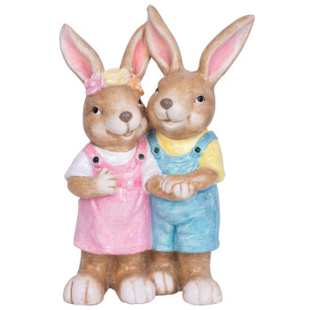 Декоративные садовые фигурки MаgiсHome, Заяц и кролик, керамика, 34x19x51 см