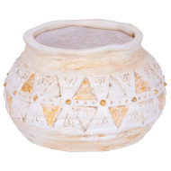 MagicHome dekorācija, Puķu pods ar mozaīku, gaiši brūns, keramikas, 36x36x23 cm MagicHome dekorācija, Puķu pods ar mozaīku, gaiši brūns, keramikas, 36x36x23 cm