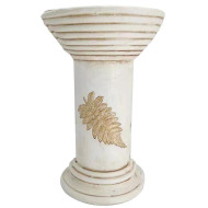 MagicHome Dārza dekorācija, augsts pjedestāls, krēmkrāsas, keramikas, 25,5x25,5x41 cm MagicHome Dārza dekorācija, augsts pjedestāls, krēmkrāsas, keramikas, 25,5x25,5x41 cm