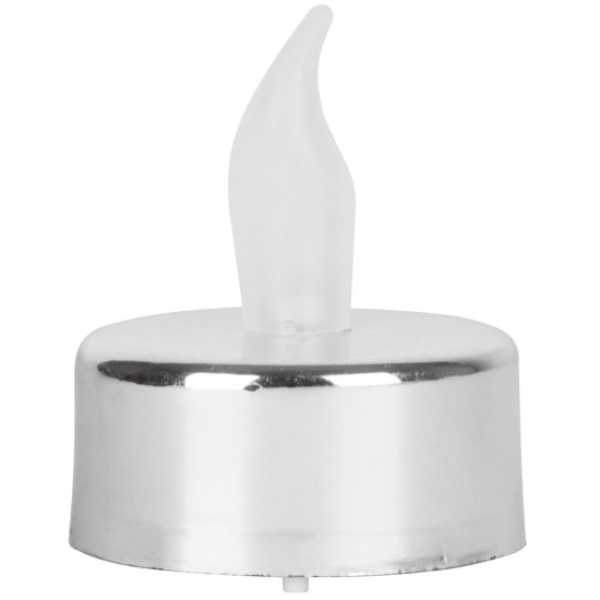 Свечи MagicHome Christmas, LED, в упаковке 2 шт, серебристые, движущееся пламя