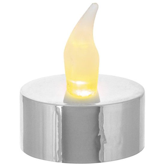 Свечи MagicHome Christmas, LED, в упаковке 2 шт, серебристые, движущееся пламя