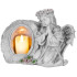 MagicHome decoration, Angel praying with candle, 1xLED, polyresin, for grave, 28x13x21.5 cm