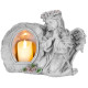 MagicHome decoration, Angel praying with candle, 1xLED, polyresin, for grave, 28x13x21.5 cm
