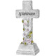 Decoration MagicHome, Cross, LED, polyresin, for the grave, solar, 15x9.5x32 cm