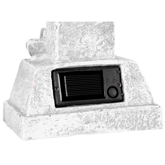 Decoration MagicHome, Cross, LED, polyresin, for the grave, solar, 15x9.5x32 cm