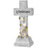 Decoration MagicHome, Cross, LED, polyresin, for the grave, solar, 15x9.5x32 cm