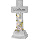 Decoration MagicHome, Cross, LED, polyresin, for the grave, solar, 15x9.5x32 cm