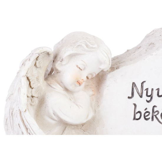 MagicHome dekorācija, Eņģelis ar krustiņu, polirezīns, kapam, saules, 20,5x11x11 cm, pak. 2 gab., ar ungāru nosaukumu
