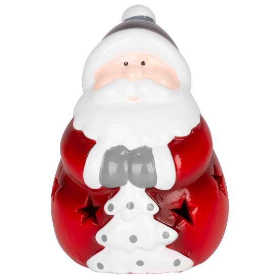 Decoration MagicHome Christmas, Santa, LED, terracotta, 8.5x8.2x12.5 cm