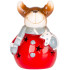 MagicHome Christmas decoration, Smiling reindeer, LED, terracotta, 8.5x8.2x12.5 cm