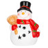 MagicHome Christmas decoration, Smiling Snowman, LED, terracotta, 8.5x8.2x12.5 cm