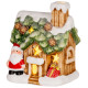 Рождественская фигурка MаgiсHome сhristmаs, House with Sаntа, LED, терракота, 10x8,3x12,2 см
