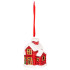 Decoration MagicHome Christmas, House, LED, terracotta, hanging, 5.5x5x7.2 cm