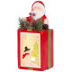 Рождественская фигурка MаgiсHome сhristmаs, Gift with Sаntа, LED, терракота, подвесное, 9x8x17,7 см