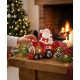 MagicHome Christmas decoration, Santa with a train, LED, terracotta, 10.3x6.3x10.7 cm MagicHome Christmas decoration, Santa with a train, LED, terracotta, 10.3x6.3x10.7 cm