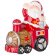 MagicHome Christmas decoration, Santa with a train, LED, terracotta, 10.3x6.3x10.7 cm MagicHome Christmas decoration, Santa with a train, LED, terracotta, 10.3x6.3x10.7 cm