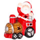 MagicHome Christmas decoration, Santa with a train, LED, terracotta, 10.3x6.3x10.7 cm MagicHome Christmas decoration, Santa with a train, LED, terracotta, 10.3x6.3x10.7 cm