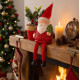 MagicHome Christmas rotājums, Ziemassvētku vecītis ar puķu podu, terakota, 12,6x9,3x24 cm