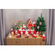 Decoration MagicHome Christmas, House with Santa on the roof, LED, terracotta, 2xAAA, 27x13x34 cm