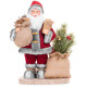 Рождественское украшение MagicHome, Санта с мешком и ёлкой, LED, 3xAAA, 30 см