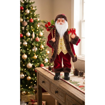 MagicHome Christmas rotājums, Ziemassvētku vecītis ar dāvanām, 60 cm MagicHome Christmas rotājums, Ziemassvētku vecītis ar dāvanām, 60 cm
