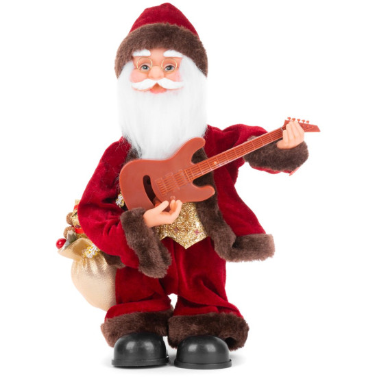 MagicHome Christmas decoration, Santa with guitar, 3xAAA, 35 cm, playing MagicHome Christmas decoration, Santa with guitar, 3xAAA, 35 cm, playing