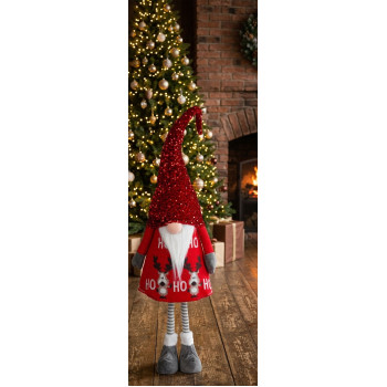 MagicHome Christmas Ziemassvētku rotājumi, Elfs, audums, sarkans, 32x22x130 cm MagicHome Christmas Ziemassvētku rotājumi, Elfs, audums, sarkans, 32x22x130 cm