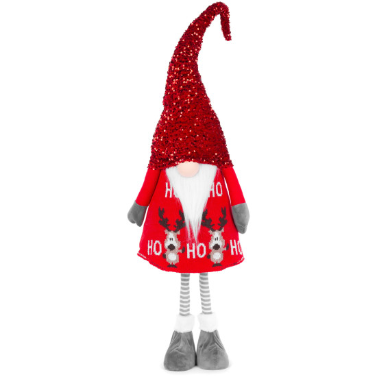 MagicHome Christmas Ziemassvētku rotājumi, Elfs, audums, sarkans, 32x22x130 cm MagicHome Christmas Ziemassvētku rotājumi, Elfs, audums, sarkans, 32x22x130 cm
